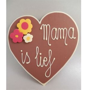 Chocoladehart 'Mama is lief'